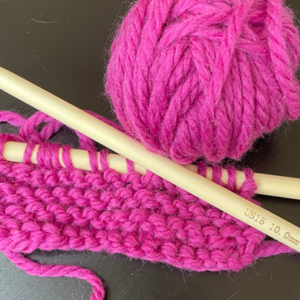 knitting with big yarn